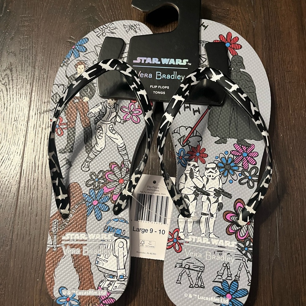 Vera Bradley Star Wars Flip Flops - Womens size 9-10